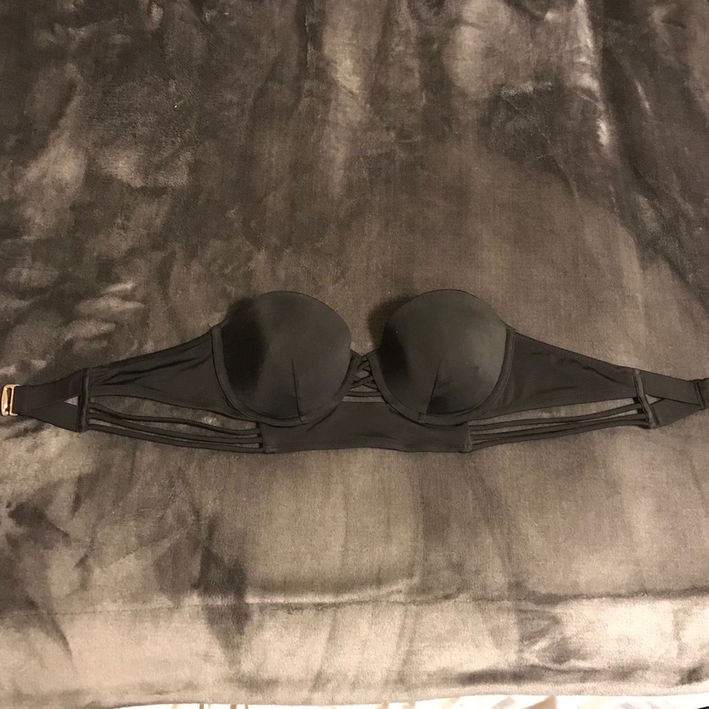 Black strappy bikini top